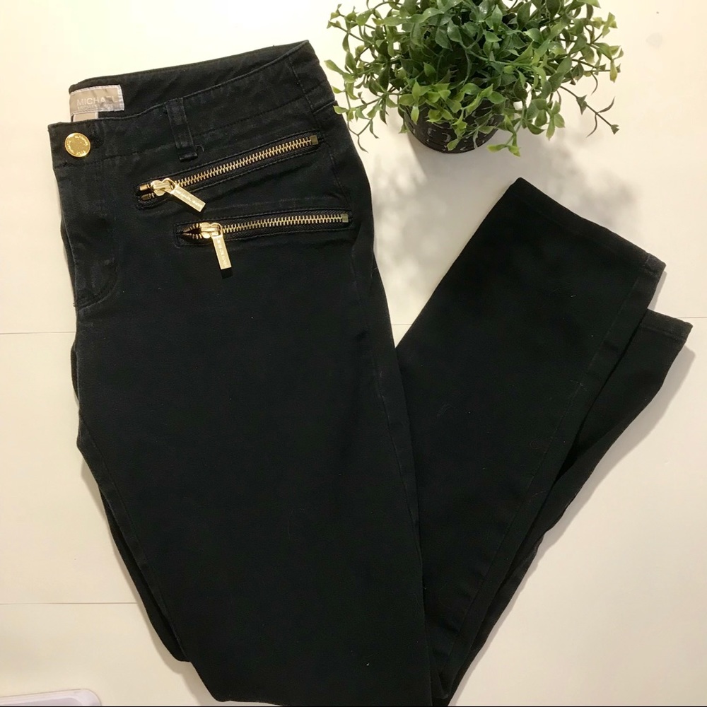 Michael Kors Moto Zip Biker Jeans 4